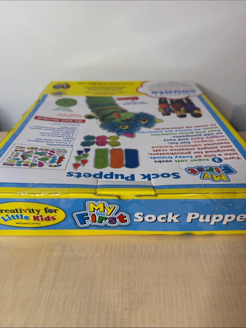 Creativity for Little Kids My First Sock Puppets - Blue/Green/Orange